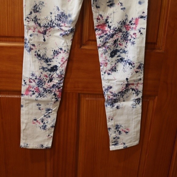 7 Star White Splatter Painted Skinny Jean's 29 - Picture 7 of 14